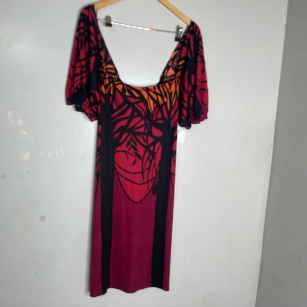 MARA HOFFMAN Silk Jersey Art Deco Tree Dress Size Medium $398‎ - Picture 2 of 5